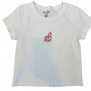 John Galt Embroidered Red Bear Baby Tee